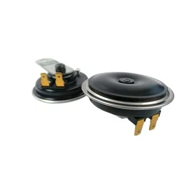 Klakson podwójny czarny 12V (średnica 72,5mm) Tourmax | HFD-12