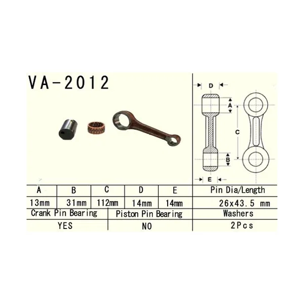 Korbowód Yamaha YFM 125 Grizzly, YFM 125 Hunter, YFA 125 Brezze VESRAH | VA-2012