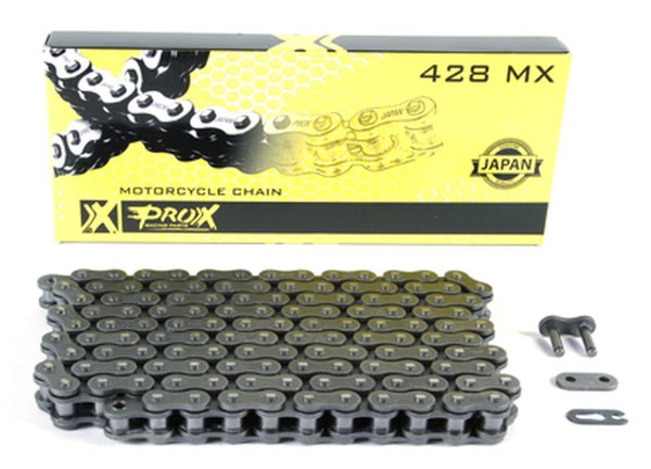 Łańcuch napędowy 428 mx 130 ogniw otwarty + zapinka ProX | 07.RC428130C