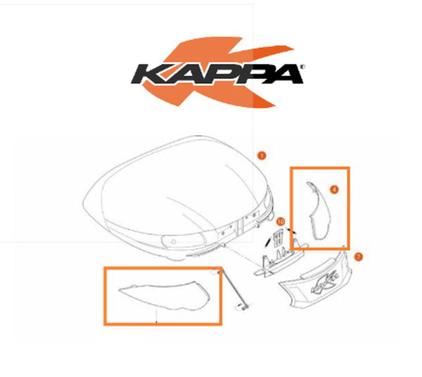 Światełko odblaskowe białe do kufra K56NT Kappa | Z5504FR