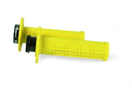 Manetki R20 LOCK-ON (22+25mm) Half Waffle kolor żółty neon + 8 adapterów rolgazu