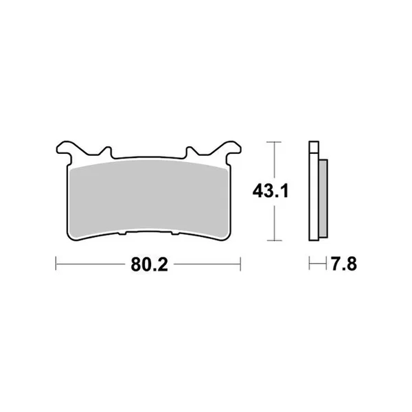 Klocki hamulcowe KH757 Tarcza lewa przód BMW M 1000 RR, Honda CBR 1000 RR SBS