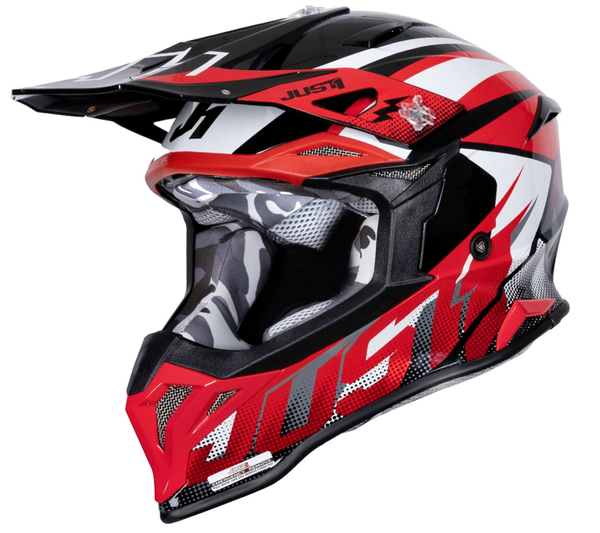 Kask JUST1 J39 REVO red white black L