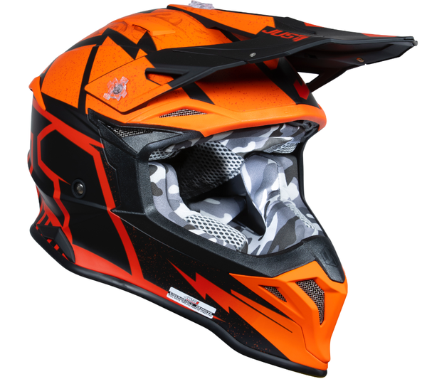 Kask JUST1 J39 POSEIDON black orange red XL