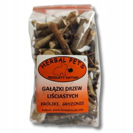 Gryzaki dla gryzoni i królików gałązki drzew liściastych Herbal Pets 75g
