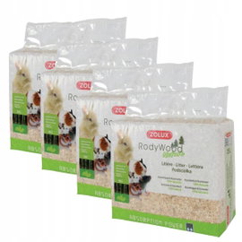 Trociny 140L dla chomika królika i gryzoni Zolux RodyWood Nature 4 x 35L