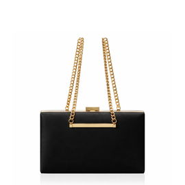 Torebka damska kopertówka na łańcuszku w czerni - BETLEWSKI  TWINKLE