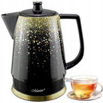 CERAMICZNY CZAJNIK ELEKTRYCZNY bezprzewodowy 1,5L 1500W CZARNY MOCNY
