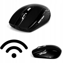 BEZPRZEWODOWA MYSZ BIUROWA MYSZKA PRAWO I LEWORĘCZNA DOKŁADNA CZARNA