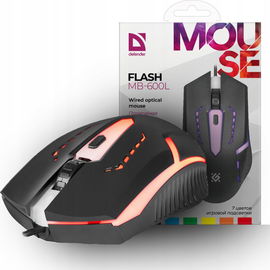 DEFENDER MYSZ GAMINGOWA FLASH MB-600L OPTIC LED 1200 DPI RGB