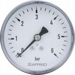 AFRISO RF 63 AX MANOMETR GRZEWCZY POZIOMY TYLNY 1/4" FI 63MM 0-6 BAR
