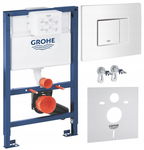 GROHE RAPID SL STELAŻ PODTYNKOWY WC 82CM NISKI PRZYCISK BIEL ALPEJSKA 4W1