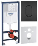 GROHE RAPID SL STELAŻ PODTYNKOWY WC PRZYCISK CZARNY MAT MATA ZESTAW 4W1