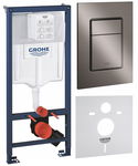 GROHE RAPID SL STELAŻ PODTYNKOWY WC PRZYCISK GRAFITOWY MATA ZESTAW 5W1