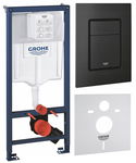 GROHE RAPID SL STELAŻ PODTYNKOWY WC PRZYCISK CZARNY MAT MATA ZESTAW 5W1