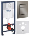GROHE RAPID SL STELAŻ PODTYNKOWY WC PRZYCISK HARD GRAPHITE MATA ZESTAW 5W1