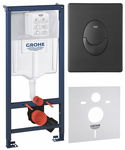 GROHE RAPID SL STELAŻ PODTYNKOWY WC PRZYCISK CZARNY MAT MATA ZESTAW 4W1