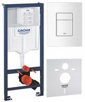 GROHE RAPID SL STELAŻ PODTYNKOWY WC PRZYCISK BIAŁY MATA ZESTAW 4W1