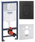 GROHE RAPID SL STELAŻ PODTYNKOWY WC PRZYCISK CZARNY MAT MATA ZESTAW 4W1
