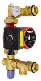 FERRO GRUPA POMPOWA MIESZAJĄCA DO ROZDZIELACZA Z ZAWOREM 3 DROGOWYM I POMPĄ