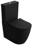 LAVITA NAUTILIUS BLACK KOMPAKT WC RIMLESS ODPŁYW PIONOWY POZIOMY CZARNY MAT