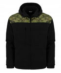 MAVEN POLSKI POLAR MĘSKI GRUBY 360G/M² KIESZEŃ KAPTUR CZARNY MORO ROZM 5XL