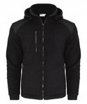 MAVEN POLSKI POLAR MĘSKI GRUBY 360G/M² KIESZENIE KAPTUR CZARNY ROZMIAR 5XL