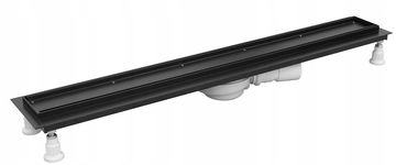 OMNIRES LOWFIX ODPŁYW LINIOWY DO WKLEJANIA PŁYTEK 70CM CZARNY PÓŁMAT