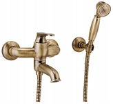 OMNIRES ART DECO BATERIA WANNOWA ŚCIENNA BRĄZ ANTYCZNY SZCZOTKOWANY
