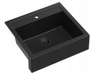 QUADRON BILL 110 GRANITOWY ZLEWOZMYWAK KUCHENNY 1-KOM PURE CARBON + CZARNY
