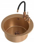 QUADRON JAMES 210 Ø51x20 ART COPPER SYFON + BATERIA + DOZOWNIK MIEDZIANY