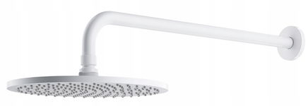 OMNIRES SLIMLINE DESZCZOWNICA Z RAMIENIEM o25CM BIAŁY MAT