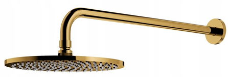 OMNIRES SLIMLINE DESZCZOWNICA Z RAMIENIEM o25CM ZŁOTY POŁYSK