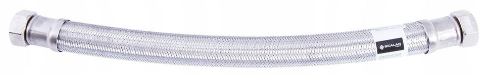 SKALAR WĄŻ PRZYŁĄCZENIOWY W OPLOCIE STAL NIERDZEWNA 25MM 1" x 1" GW x GW 1M