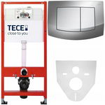 TECE BASE STELAŻ PODTYNKOWY WC ZESTAW PRZYCISK CHROM POŁYSK/CHROM MAT 4W1