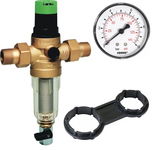 HONEYWELL FILTR Z REGULATOREM CIŚNIENIA Z OPŁUKIWANIEM 1 1/4" + MANOMETR