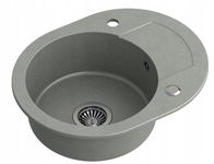 QUADRON JOHNY 216 ZLEWOZMYWAK GRANITOWY 1-KOMOROWY SILVER STONE + SYFON