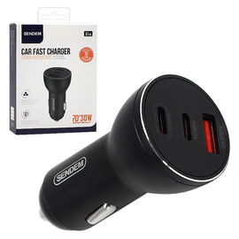 SENDEM SZYBKA ŁADOWARKA SAMOCHODOWA 78W 2XPD + USB