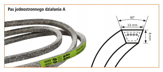 PAS KLINOWY DO TRAKTORKA A/G 2615 mm 102 Li Garden Belts