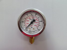 Manometr D63 0-1000bar przyłącze dolne 1/4" B