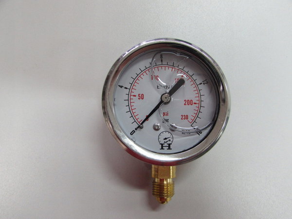 Manometr D63 0-16bar przyłącze dolne 1/4" BSP