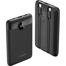 VEGER powerbank 10 000 mAh z kablami Typ C/Lightning PD QC3.0 2A 22,5W C11