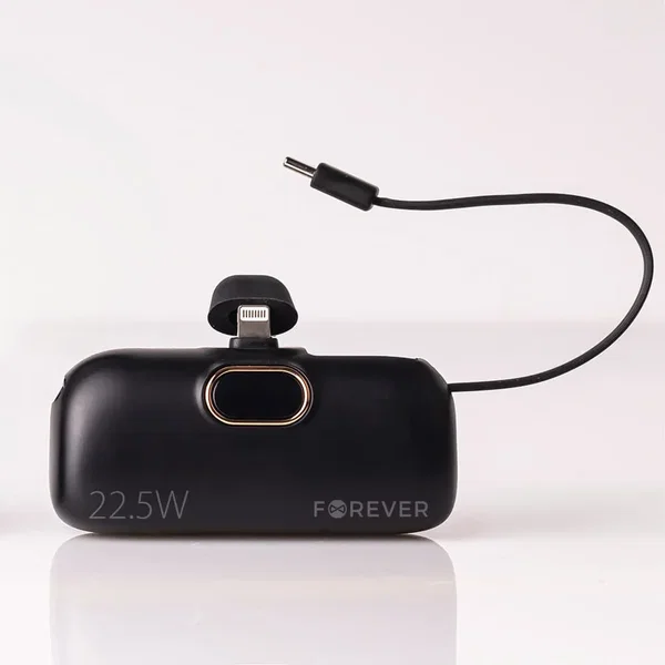 Power bank mini MTB-100 22.5W 5000 mAh Lightning Forever czarny