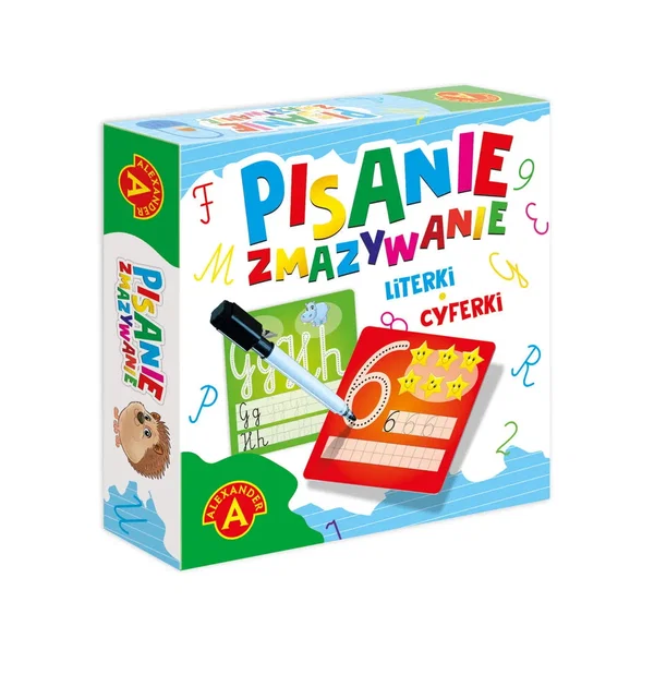 GRA EDUKACYJNA PISANIE I ZMAZYWANIE LITERKI CYFERKI,ALEXANDER