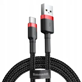 BASEUS kabel USB Cafule do Typ C 2A CATKLF-C91 2 metry czarno-czerwony