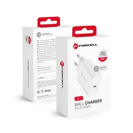 Ładowarka Sieciowa Forcell ze złączem USB typ C-3A 25W z PD i QC 4.0