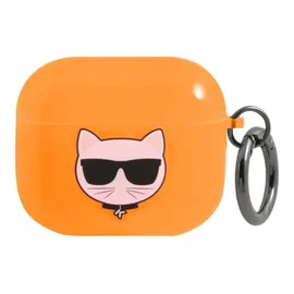 Etui Karl Lagerfeld KLA3UCHFO Apple AirPods 3 cover pomarańczowy Choupette