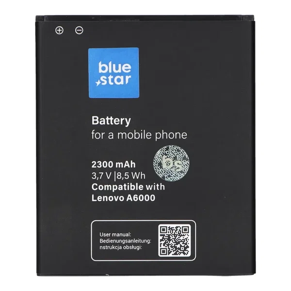 Bateria do LENOVO A6000 2300 mAh BLUE STAR PREMIUM