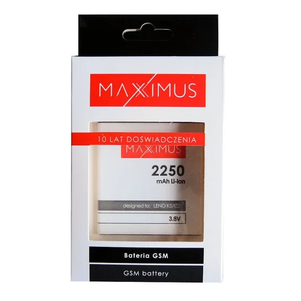 BATERIA MAXXIMUS LENOVO K5/C2/K5+ 2250MAH BL259