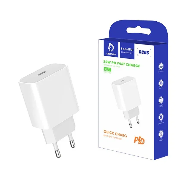 Ładowarka sieciowa DC06 TYP-C 3.6A PD 20w + KABEL TYP-C - LIGHTNING 2M